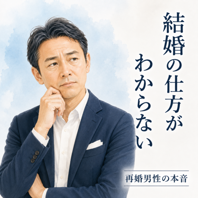 結婚の仕方がわからない。婚活男性の本音